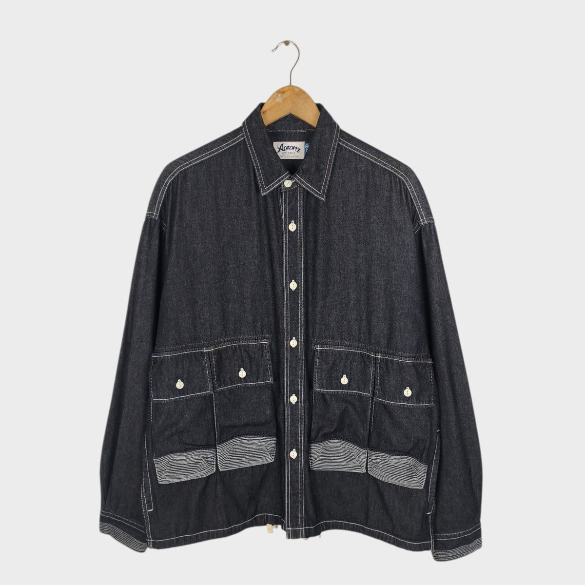 AOZORA BLUE HEAVEN Japan Men's Oversized Utility Denim Jacket