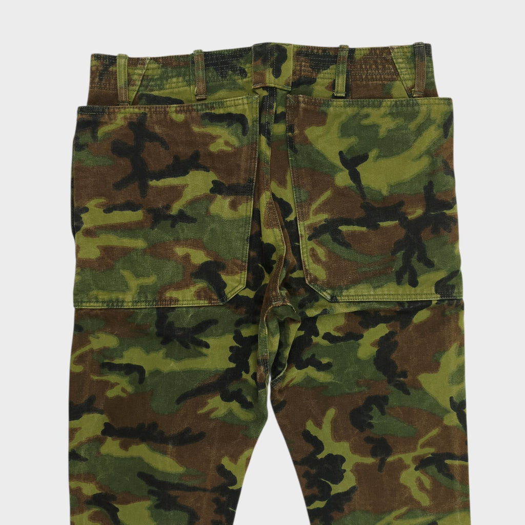 SASSAFRAS Men's Made in Japan Heavyweight Camo Fall Leaf Cargo Trousers