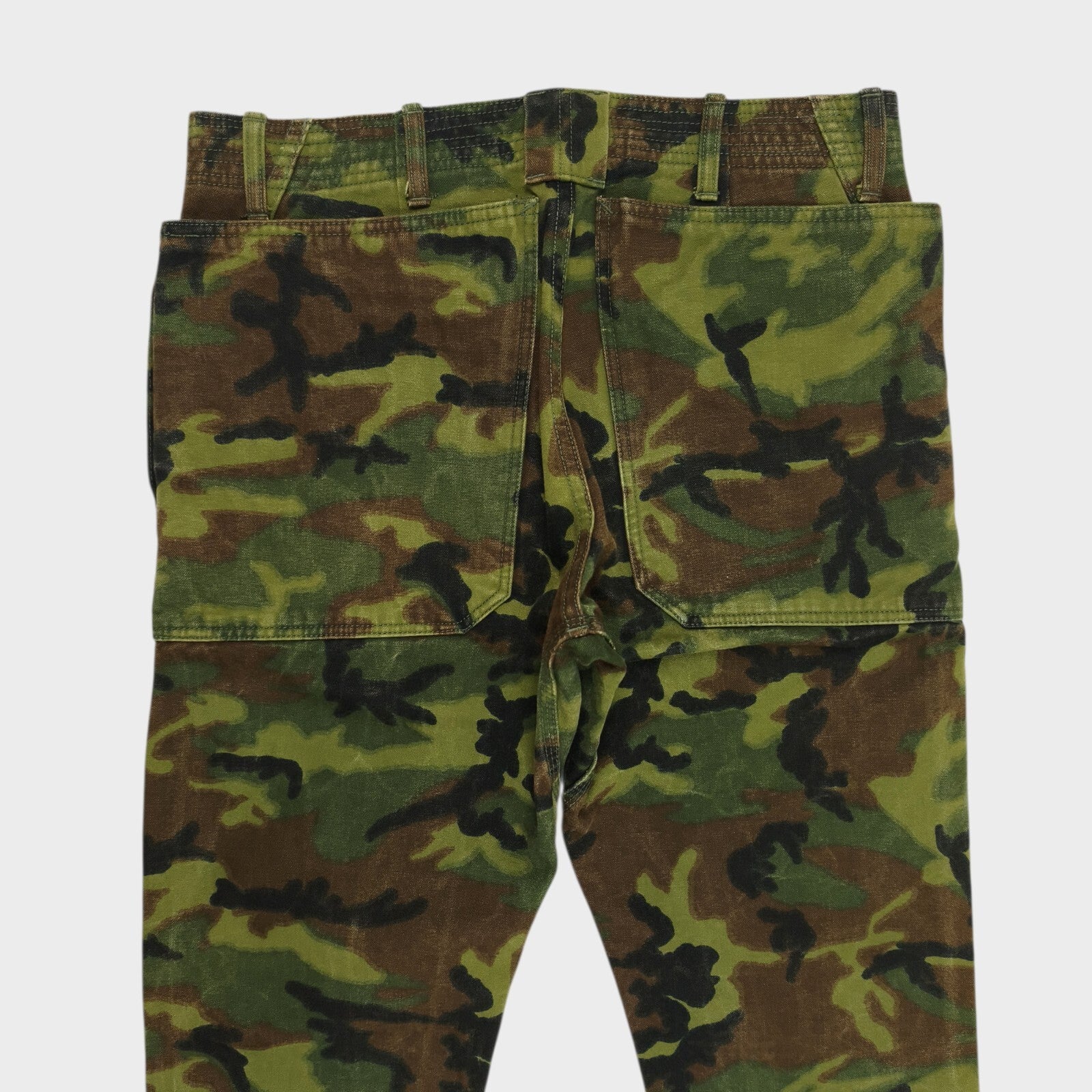 SASSAFRAS Men's Made in Japan Heavyweight Camo Fall Leaf Cargo Trousers