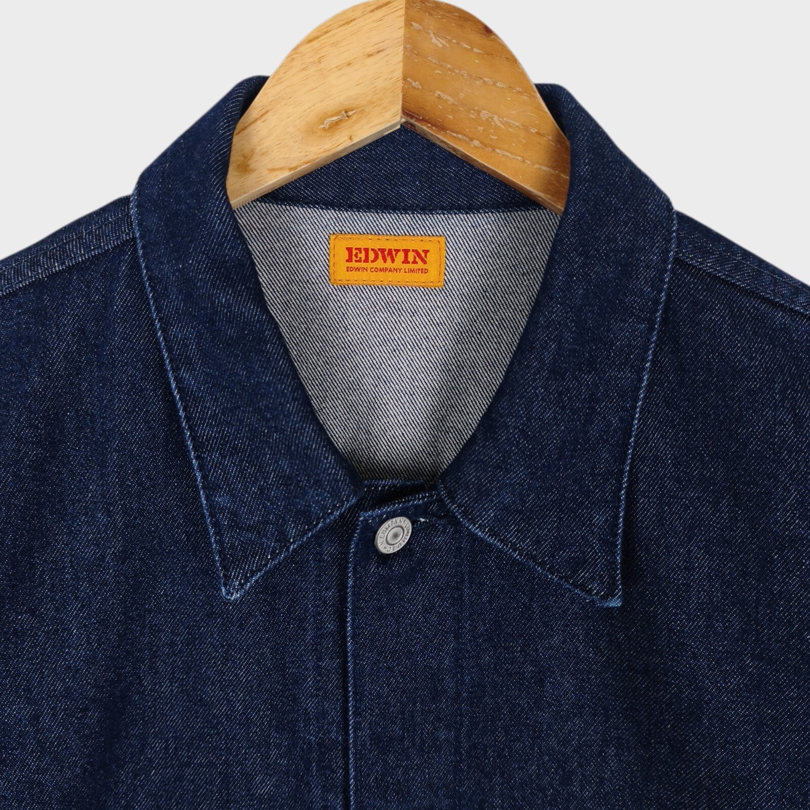 EDWIN Japan Men's Dark Blue Denim Trucker Jacket