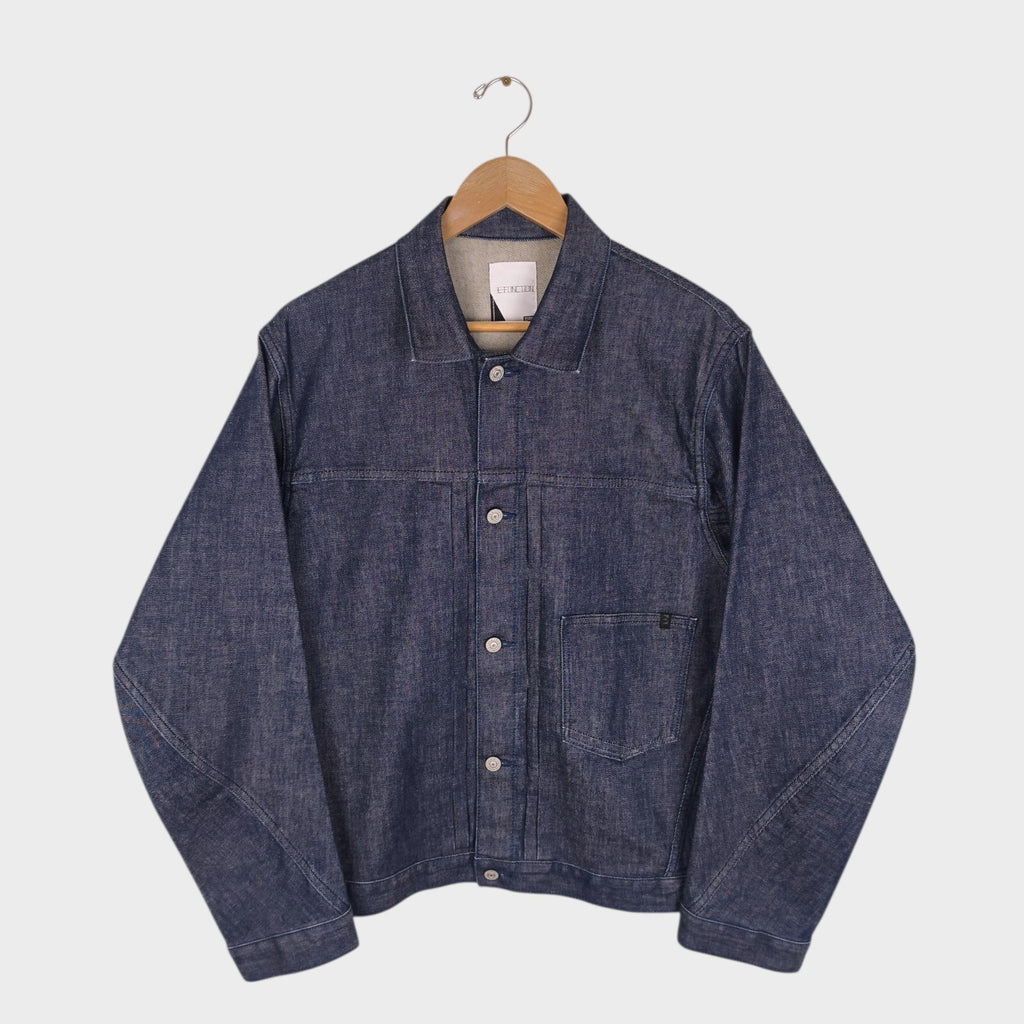 EDWIN Japan Men's Blue Denim E-Function Trucker Jacket