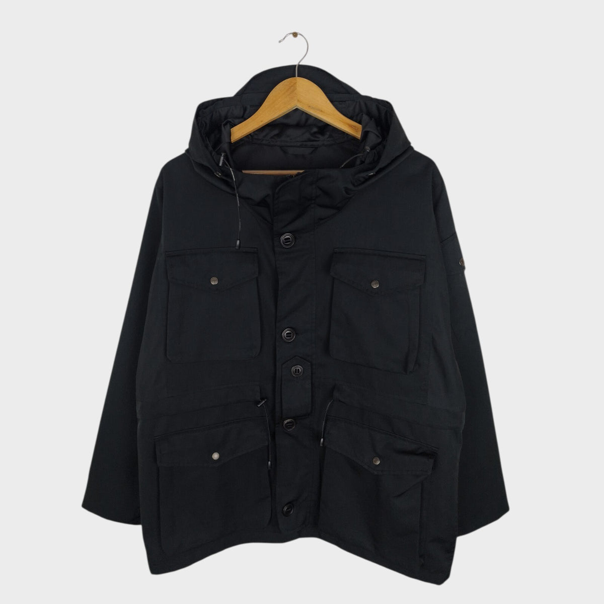UNIFORM BRIDGE Men's Black Battlefield Parka Jacket