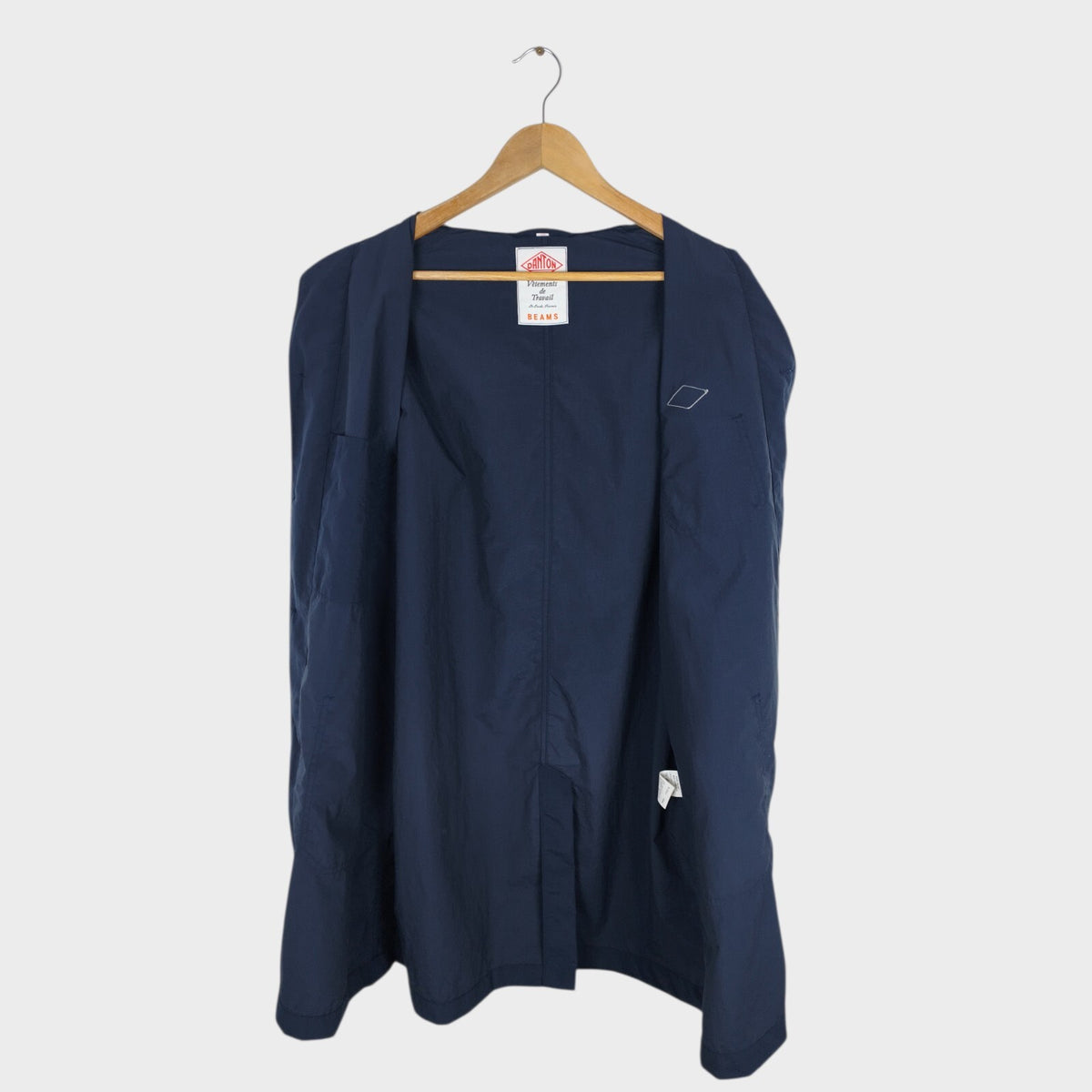 DANTON x BEAMS Men's Made in Japan Navy Blue Nylon Coat Jacket