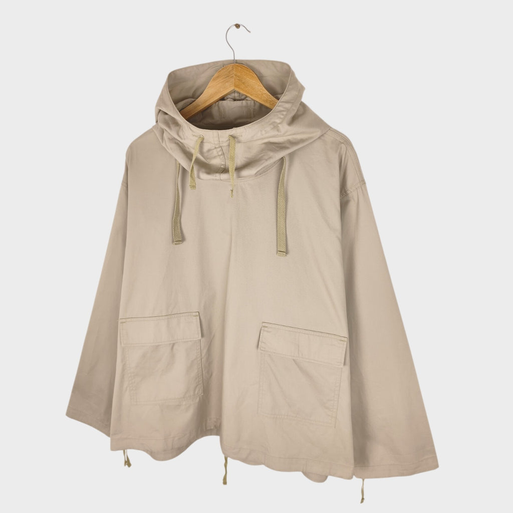 ENGINEERED GARMENTS Men's Made in USA Beige 100% Cotton Parka Cagoule Smock