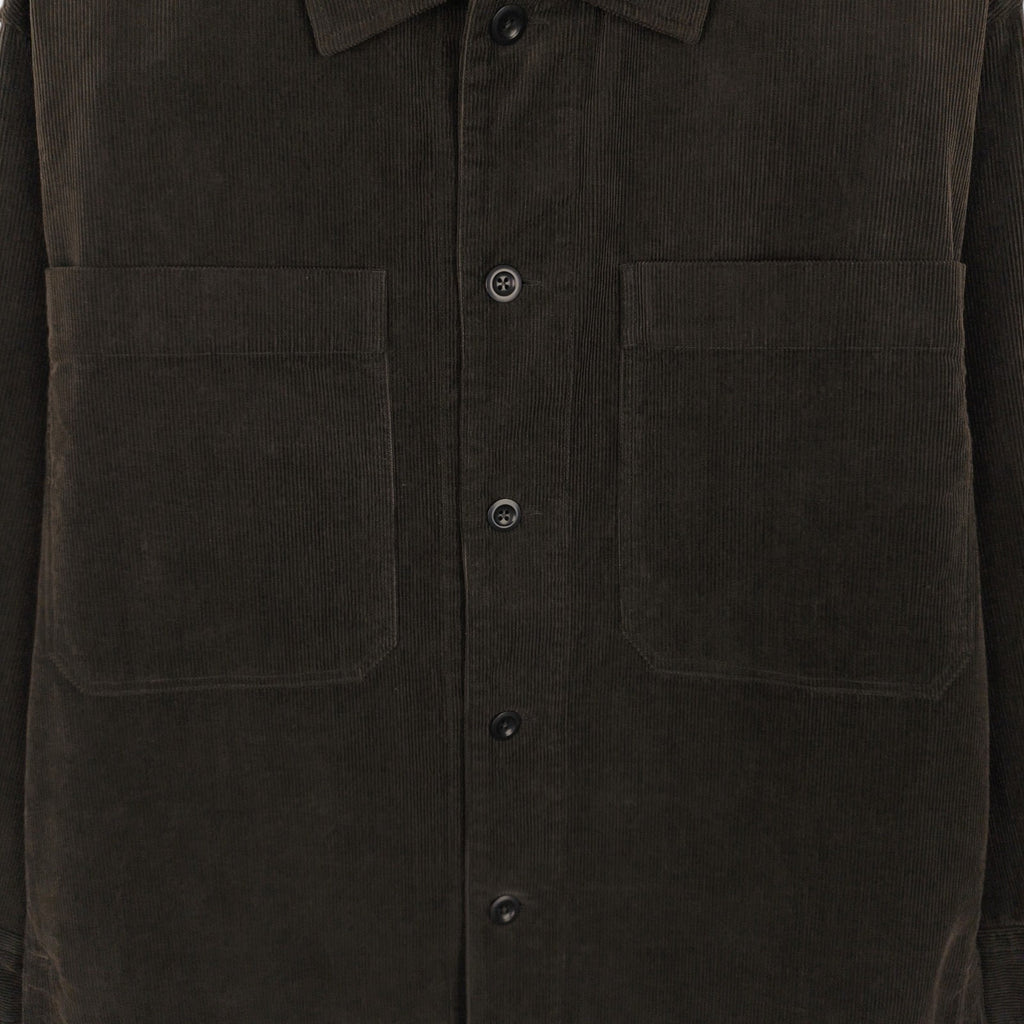 MHL MARGARET HOWELL Men's Dark Brown Corduroy Overshirt
