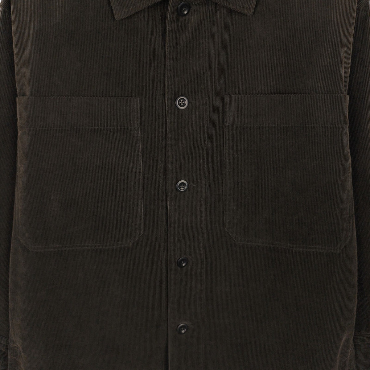 MHL MARGARET HOWELL Men's Dark Brown Corduroy Overshirt