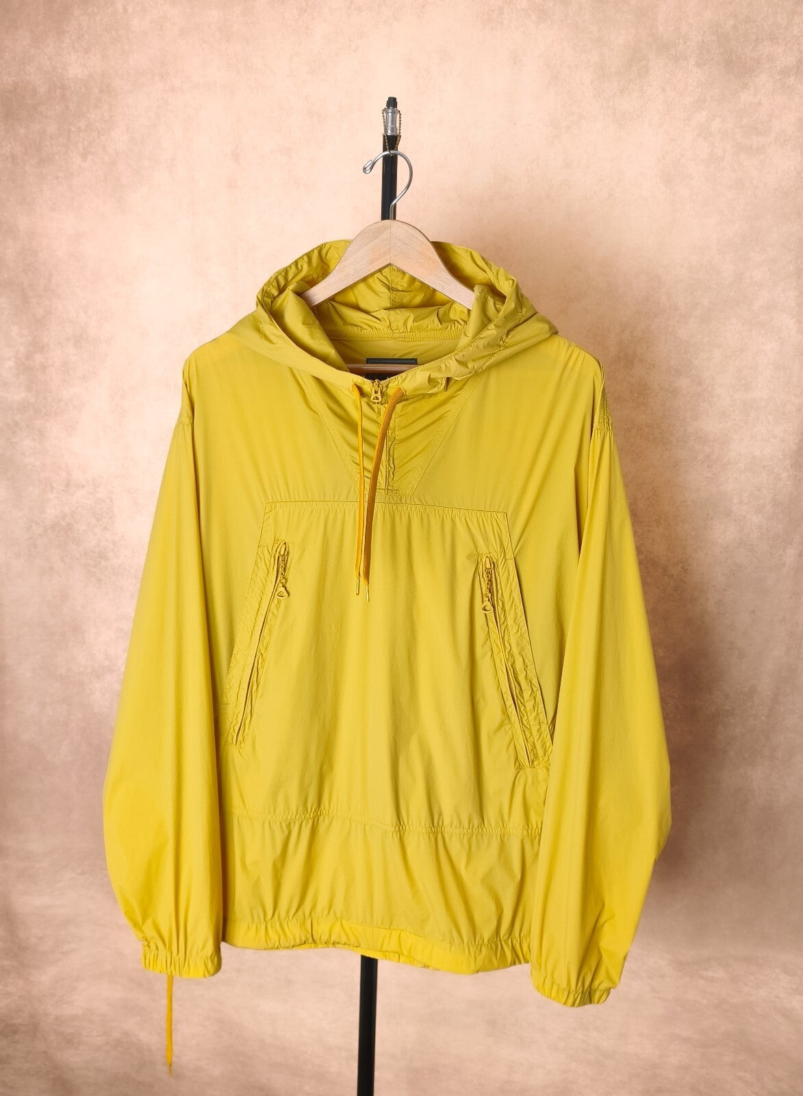 BEAMS PLUS Men's Yellow Oversized Fit Smock Anorak Parka Jacket
