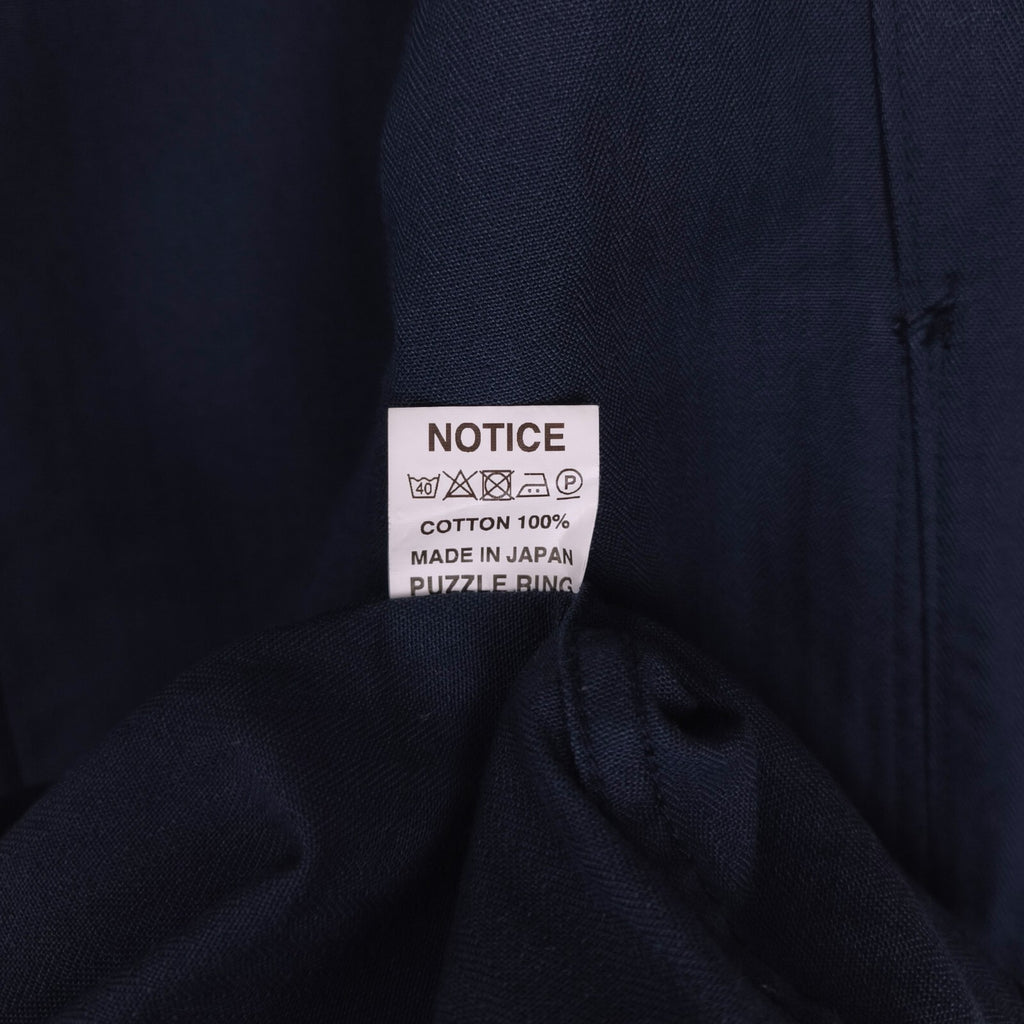 SASSAFRAS Men's Made in Japan Navy Herringbone Cotton Sprayer Chore Jacket