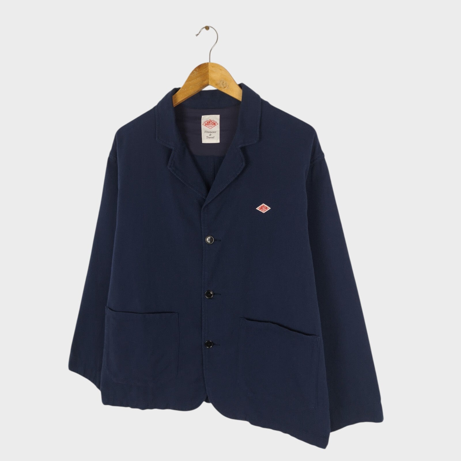 DANTON Men's Navy Blue Made in Japan 100% Cotton Chore Jacket