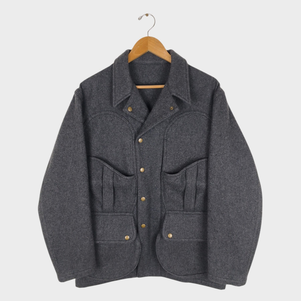 SENELIER Men's Made in Japan Grey Wool Toolbox Painter Jacket