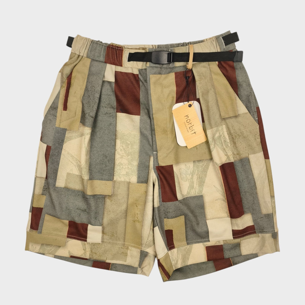 NORBIT BY HIROSHI NOZAWA Men's Geometric Print Aloha Shorts