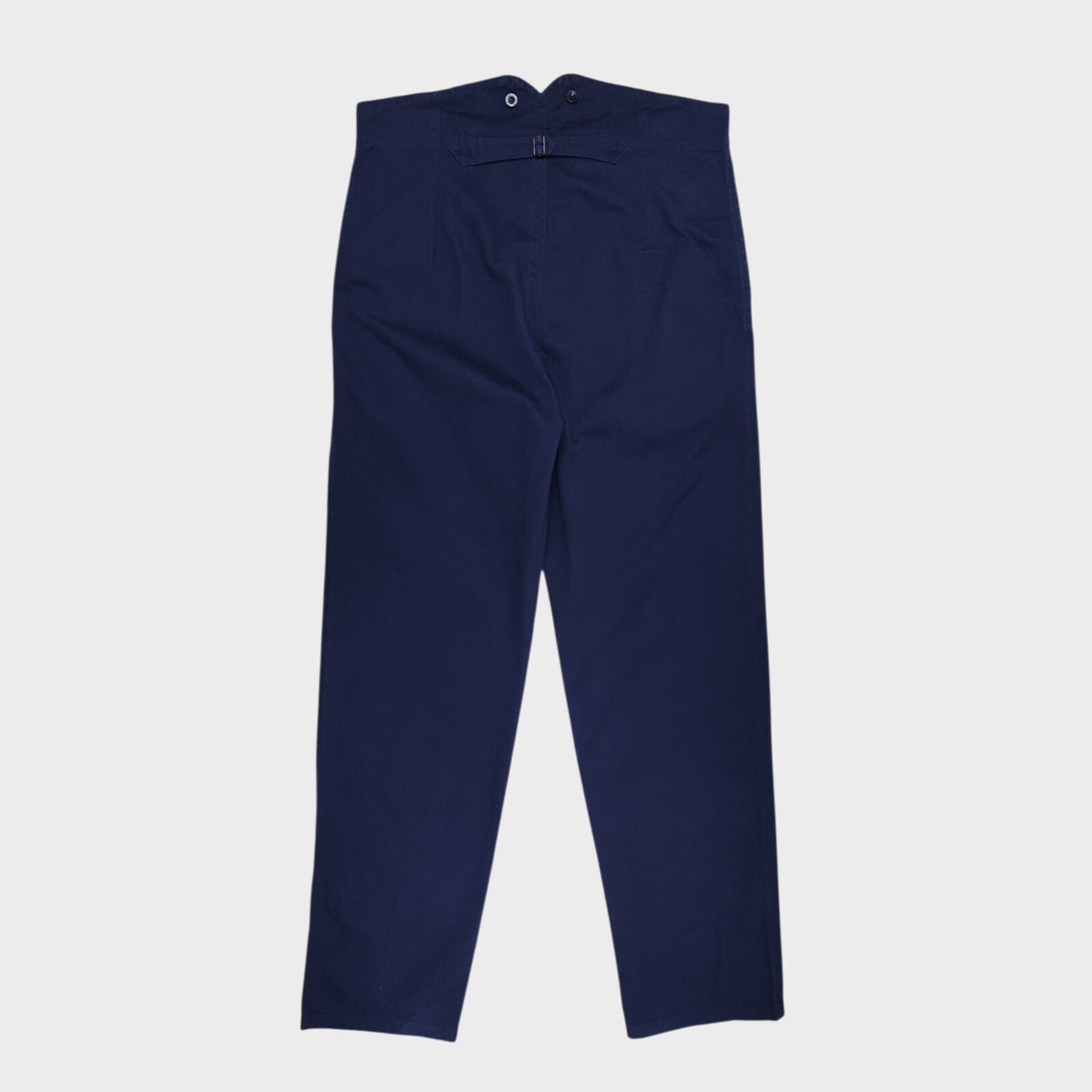 OLD TOWN Men's Made in England Blue Cotton Twill Trousers