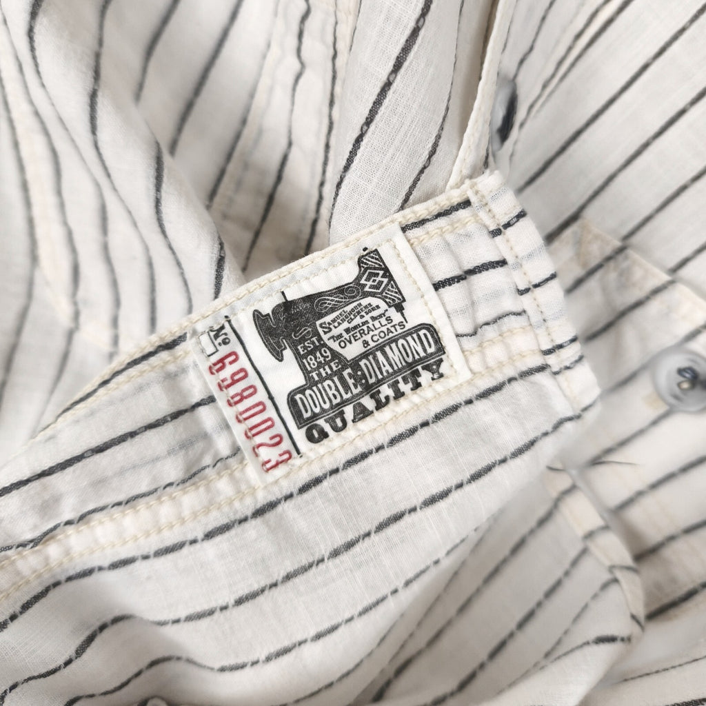 THE REAL MCCOY'S Men's Made in Japan Double Diamond Striped Cotton Shirt