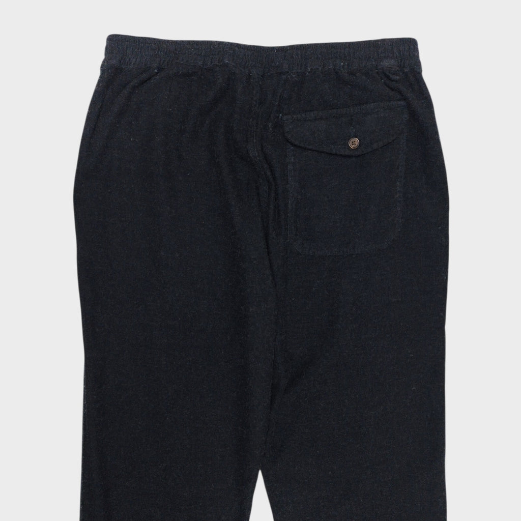 UNIVERSAL WORKS Men's Charcoal Soft Flannel Elasticated Loose Fit Trousers