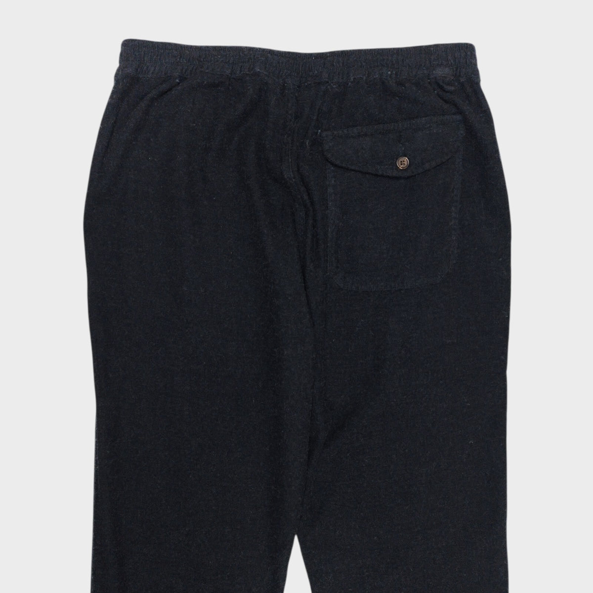 UNIVERSAL WORKS Men's Charcoal Soft Flannel Elasticated Loose Fit Trousers