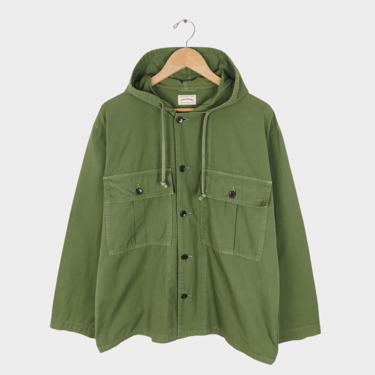 SPELLBOUND Men's Made in Green Military Button Up Overshirt