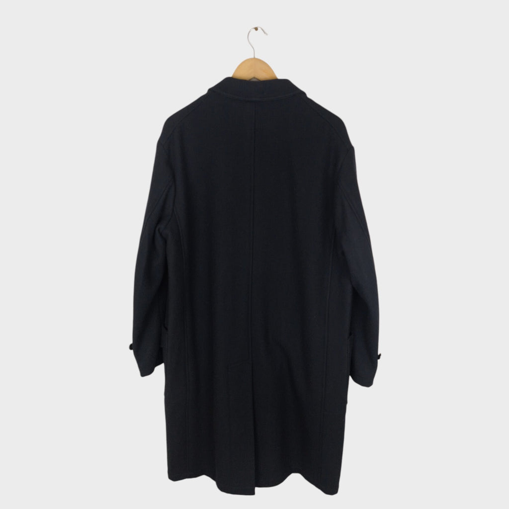 MHL MARGARET HOWELL Men's Black Heavyweight 100% Melton Wool Coat