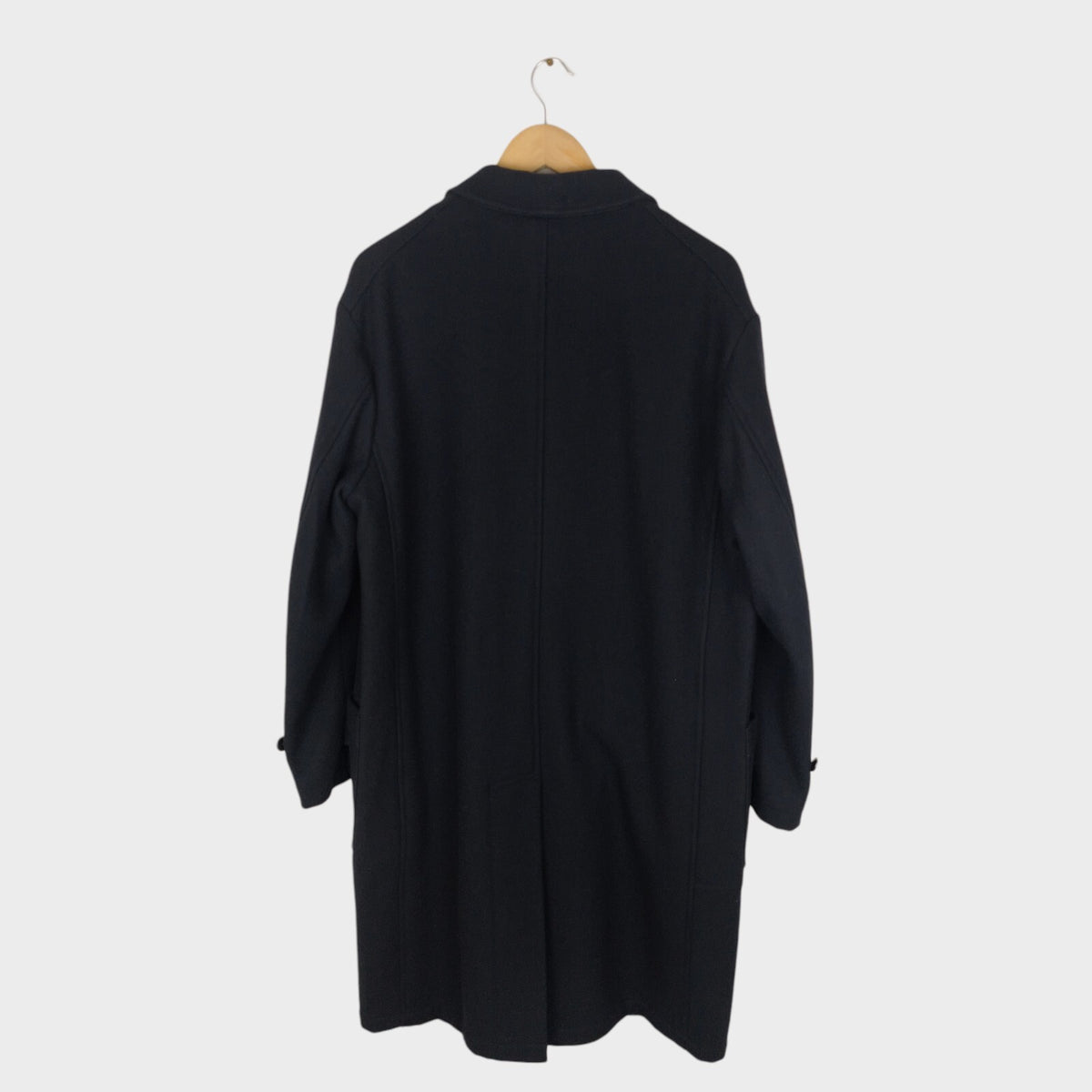 MHL MARGARET HOWELL Men's Black Heavyweight 100% Melton Wool Coat