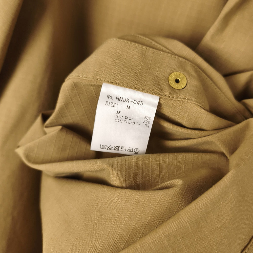 NORBIT BY HIROSHI NOZAWA Men's Beige Side Slit Fatigue Utility Jacket
