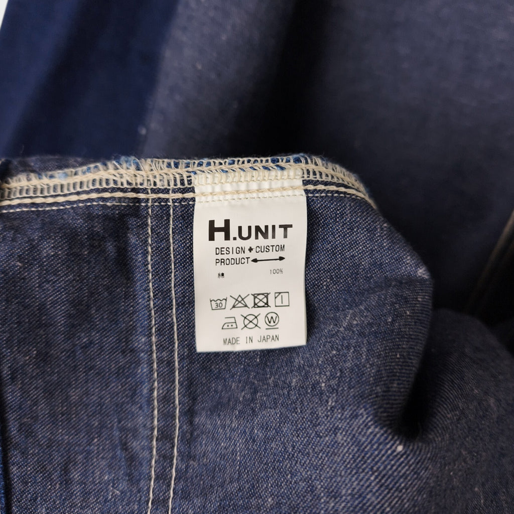 H.UNIT Men's Made in Japan Blue Denim Double-Breasted Chore Jacket
