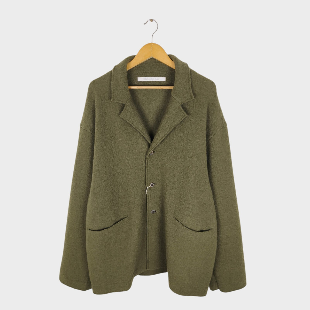 EEL PRODUCTS Men's Made in Japan 100% Wool Oversized Reading Coat