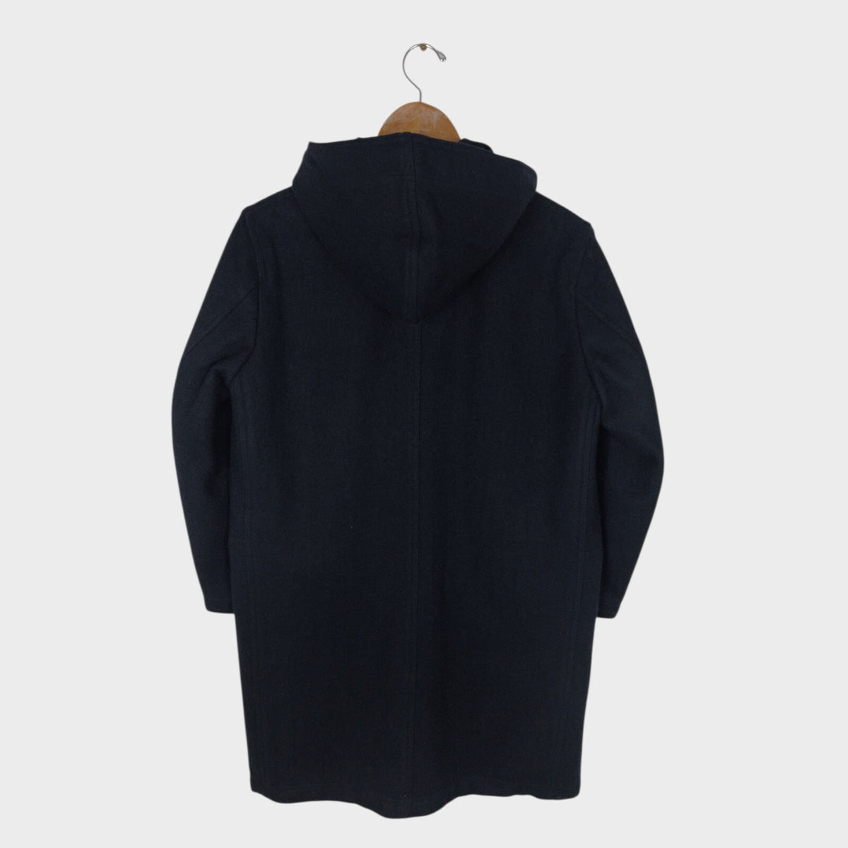 MHL MARGARET HOWELL Women's Navy Blue 100% Wool Hooded Coat