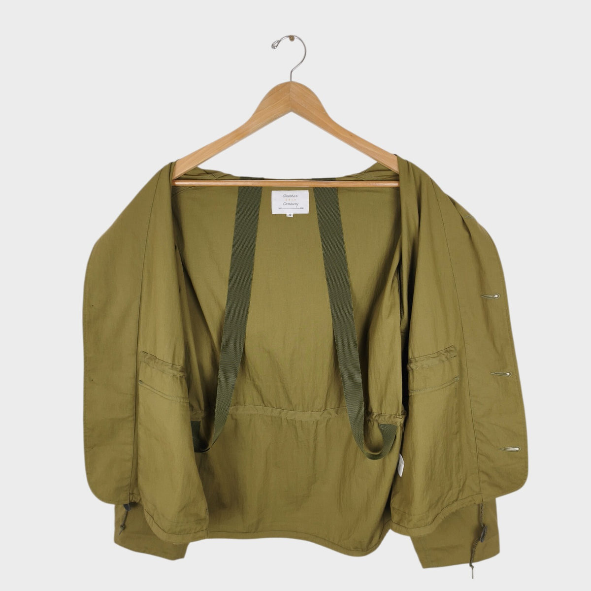 ANOTHER 20TH CENTURY Men's Olive Made in Japan Cotton/Nylon Sherpa Parka Jacket