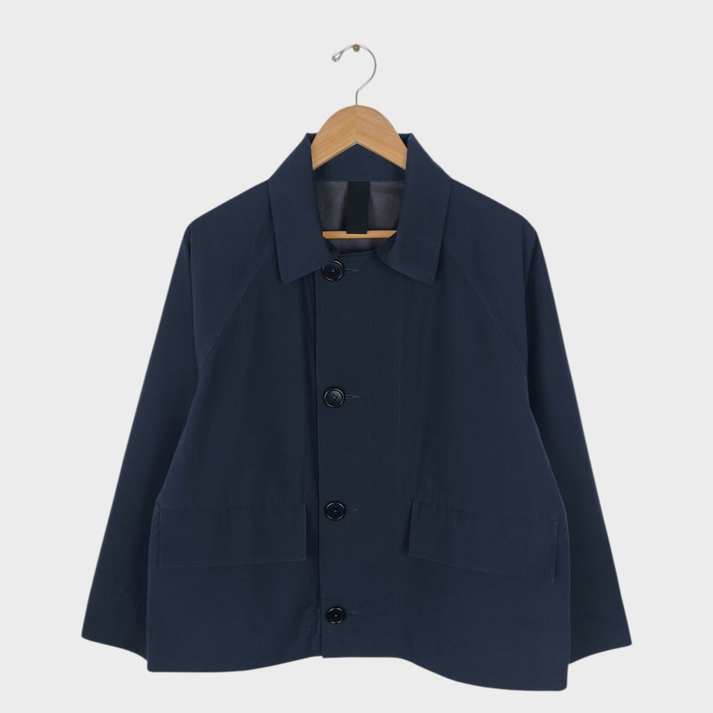 MHL MARGARET HOWELL Men's Navy Lightweight Waterproof Cotton/Linen Blouson Jacket