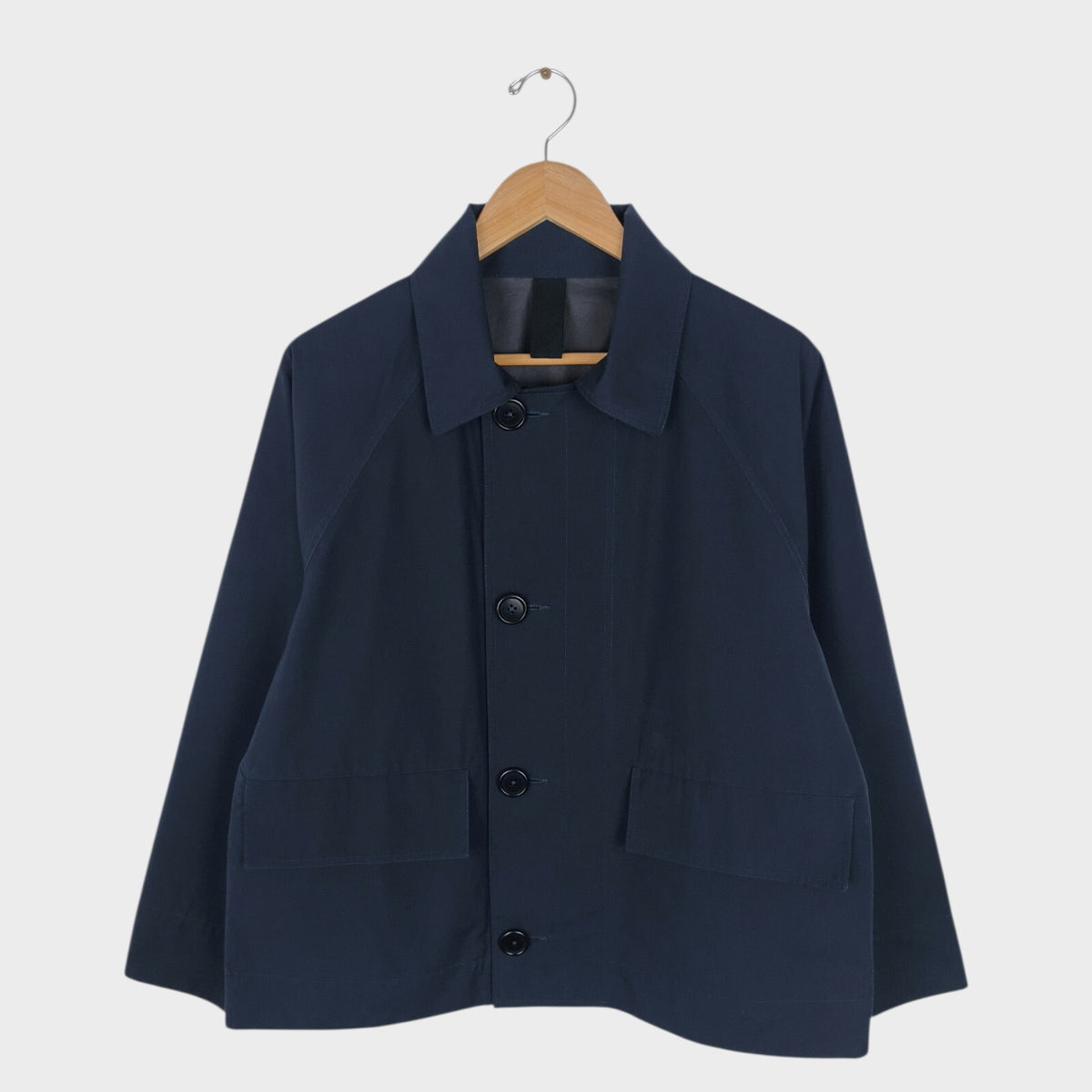 MHL MARGARET HOWELL Men's Navy Lightweight Waterproof Cotton/Linen Blouson Jacket
