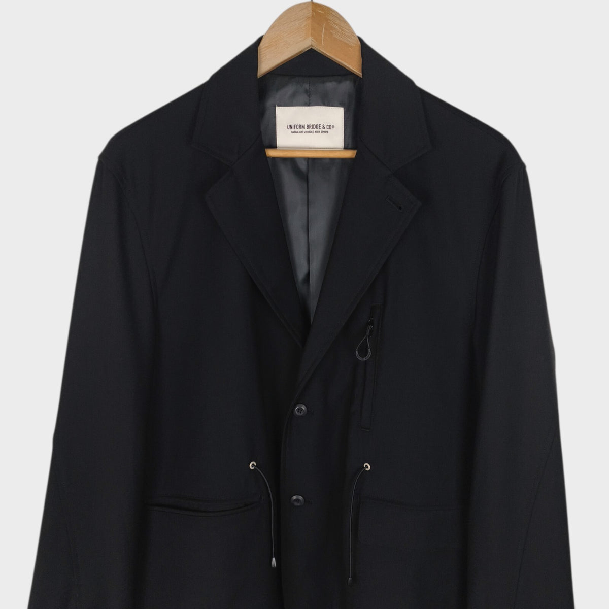 UNIFORM BRIDGE Men's Black AE Uniform Blazer Chore Jacket