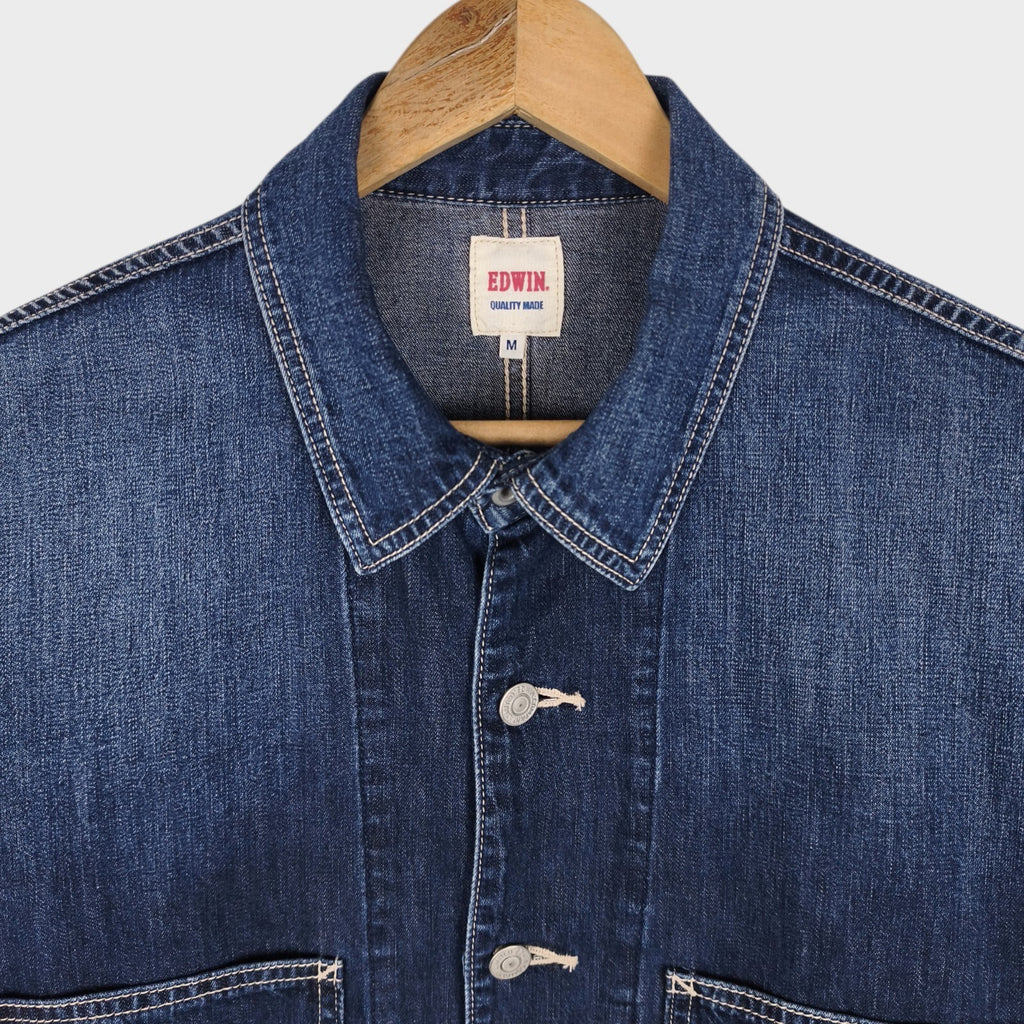EDWIN Japan Men's Blue Denim Chore Jacket