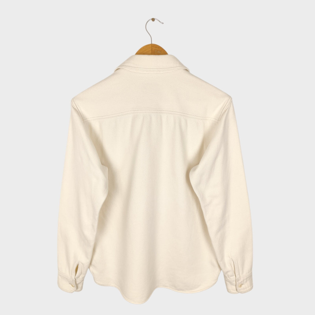 UES Men's Made in Japan Cream Cotton Utility Work Shirt