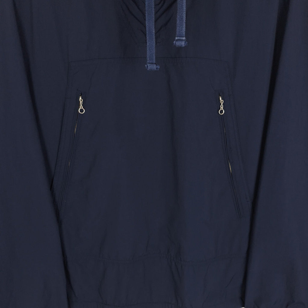 BEAMS PLUS Men's Navy Blue Oversized Fit Smock Anorak Parka Jacket