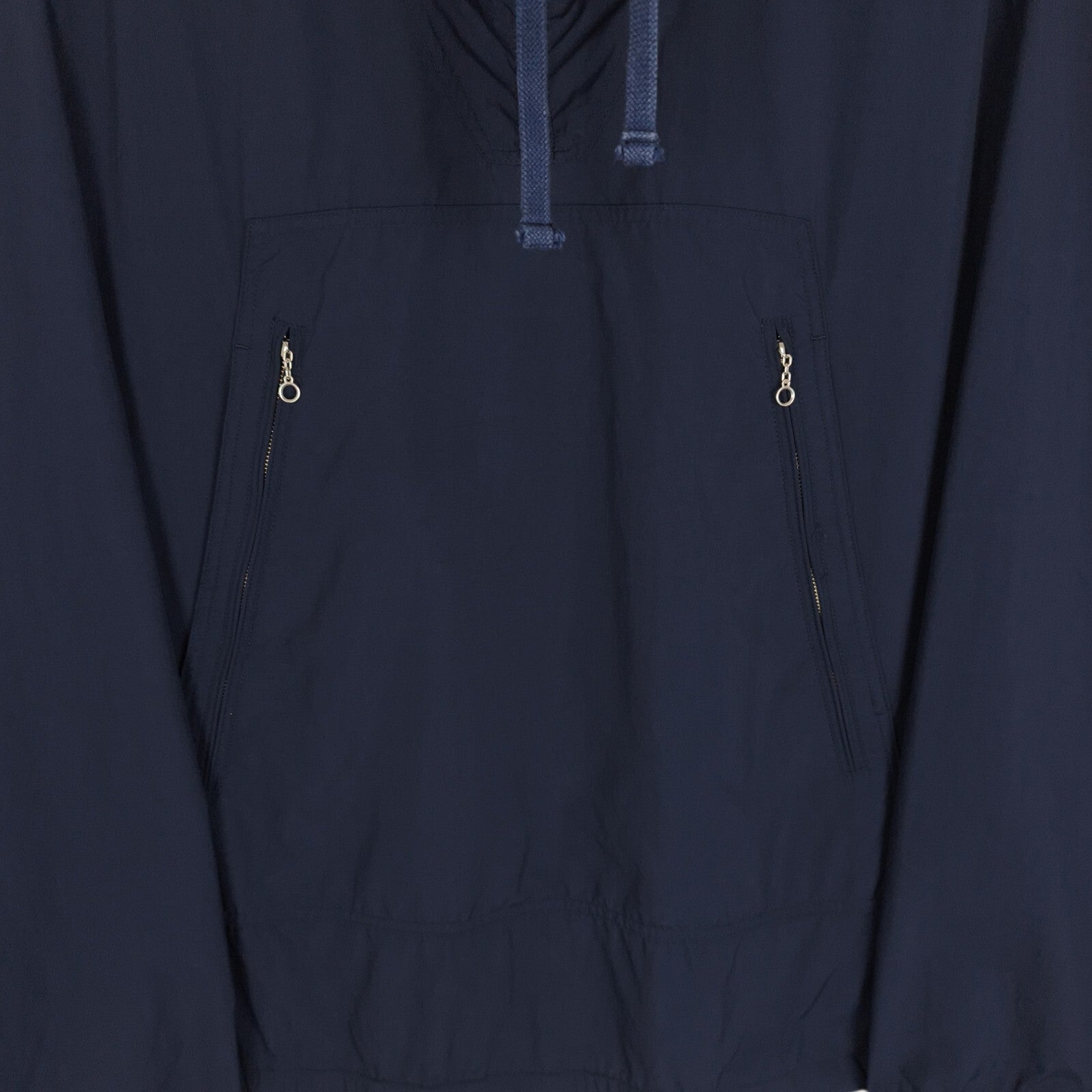 BEAMS PLUS Men's Navy Blue Oversized Fit Smock Anorak Parka Jacket