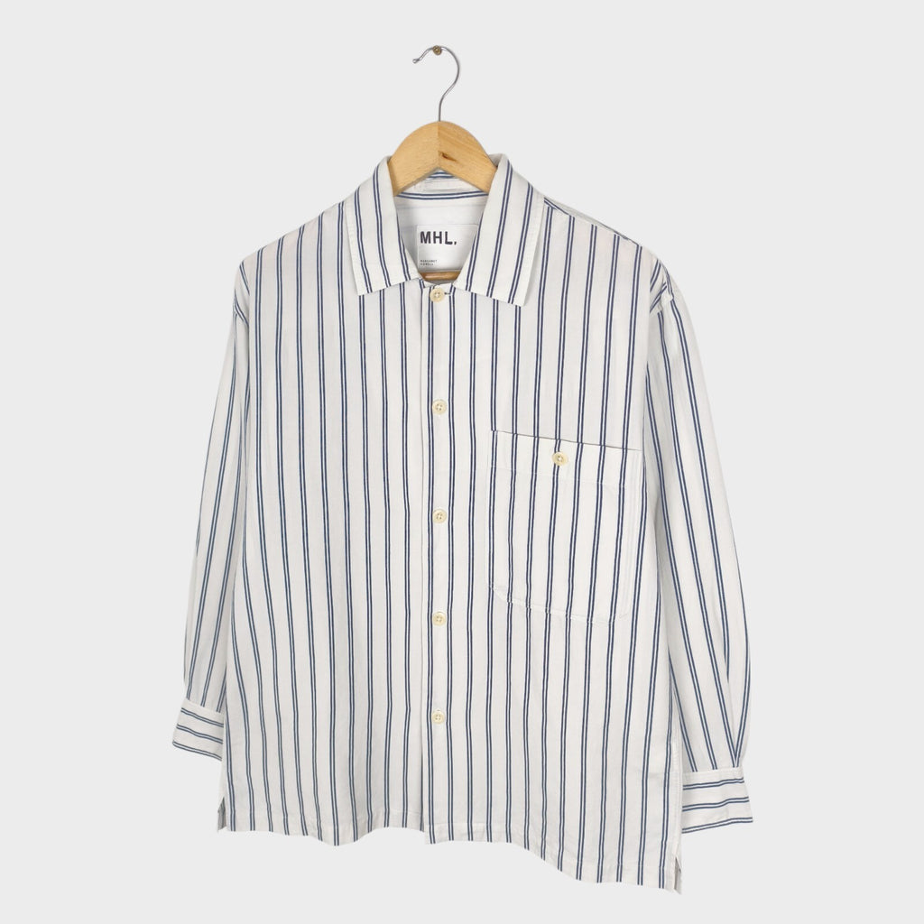 MHL MARGARET HOWELL Men's Striped Cotton Linen Shirt