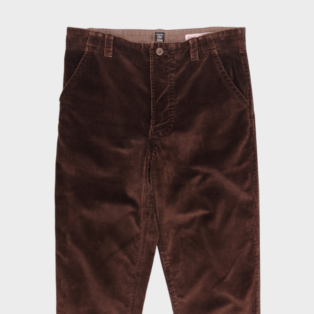 OLD TOWN Men's Brown Made in England Heavyweight Corduroy Trousers