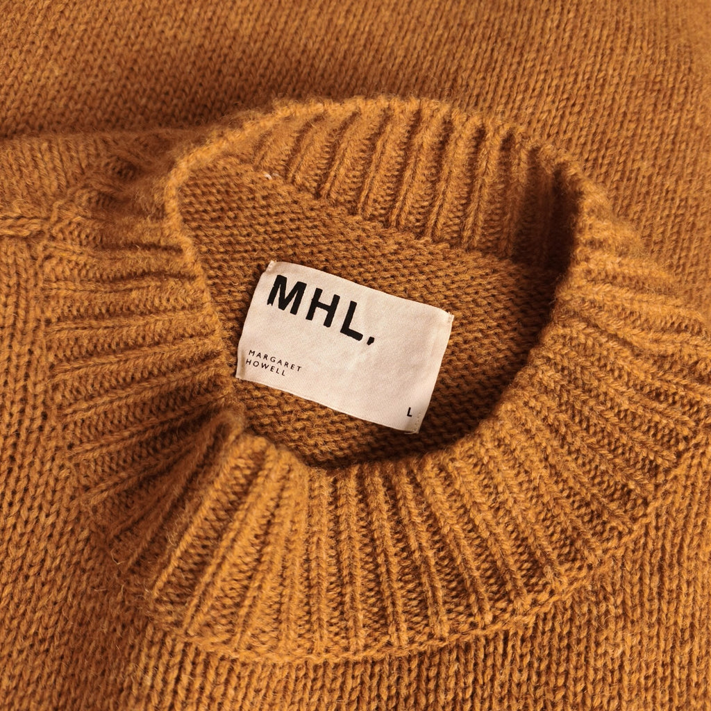 MHL MARGARET HOWELL Men's Tan/Camel 100% Wool Jumper