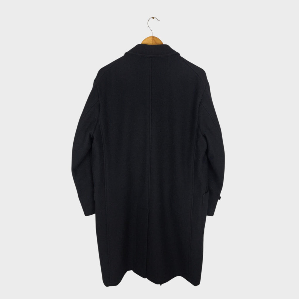 MHL MARGARET HOWELL Men's Black Heavyweight 100% Melton Wool Coat