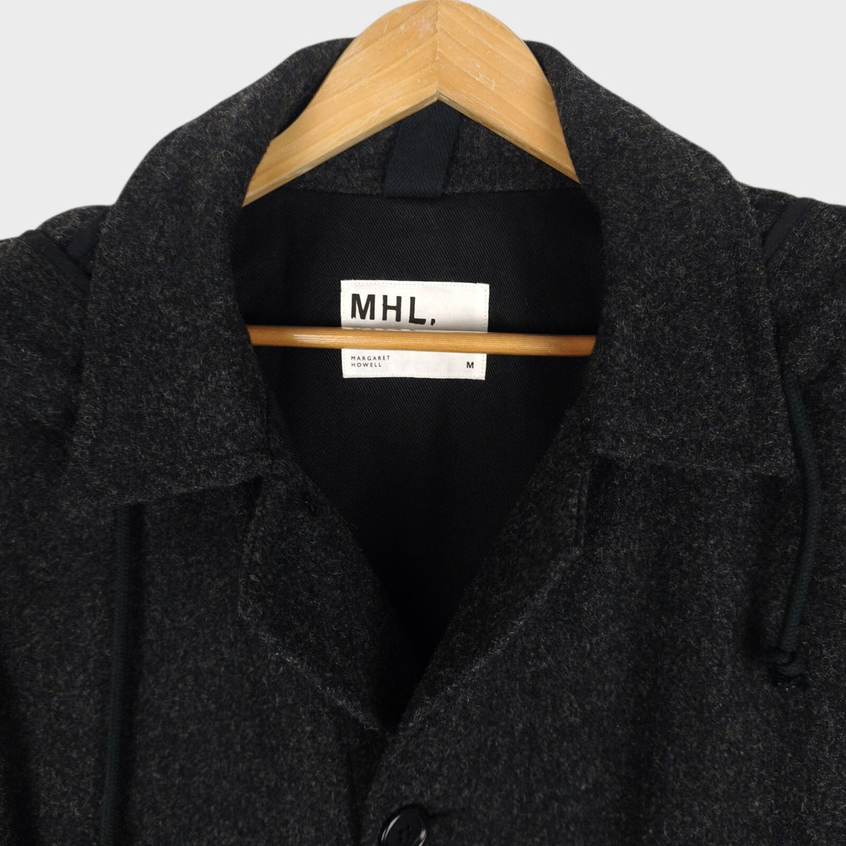MHL MARGARET HOWELL Men's Dark Grey Heavyweight 100% Wool Coat