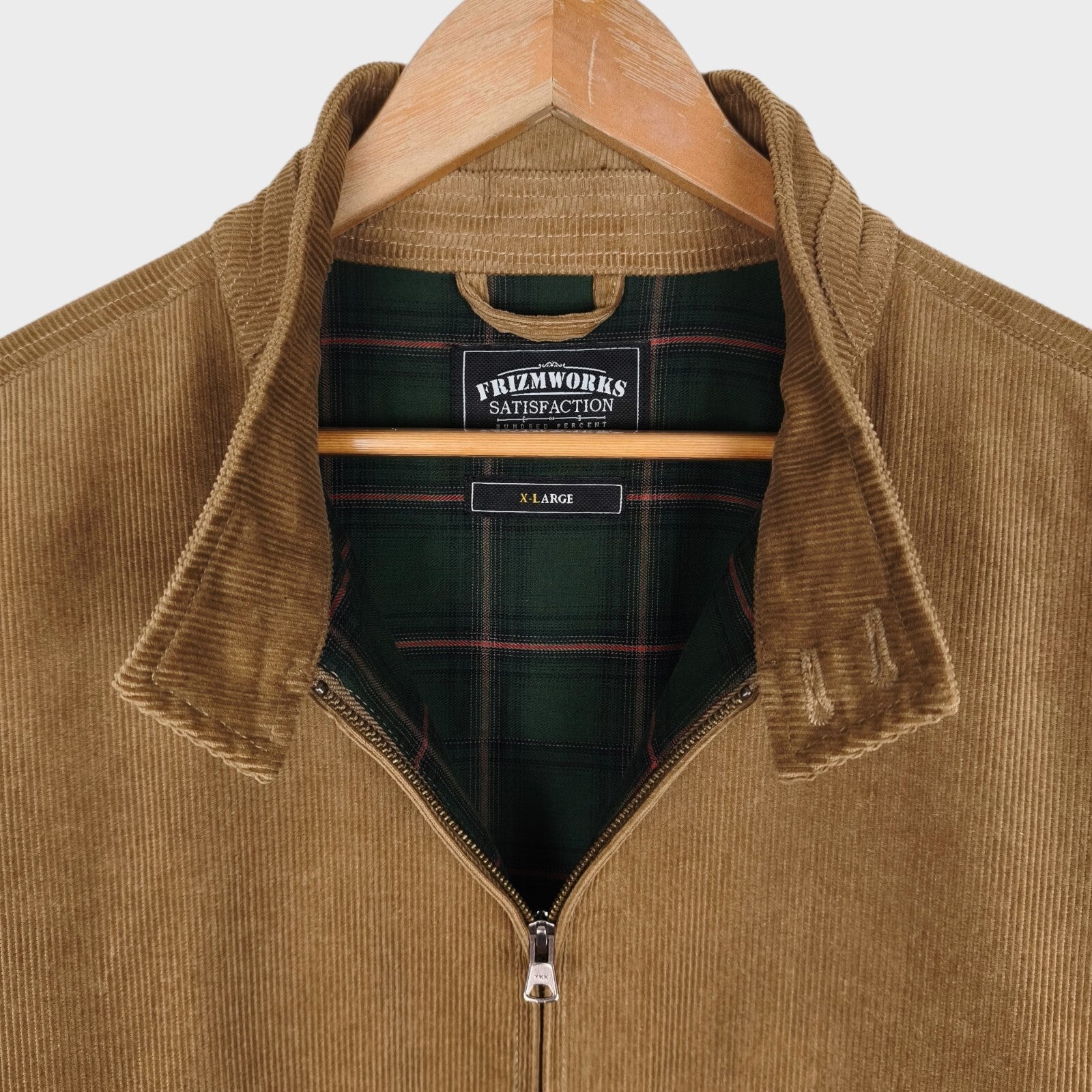 FRIZMWORKS Men's Beige Corduroy Buddy Harrington Jacket