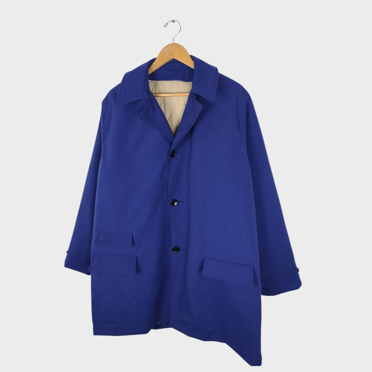 BEAMS PLUS Men's Blue Waterproof Detachable Liner Coat