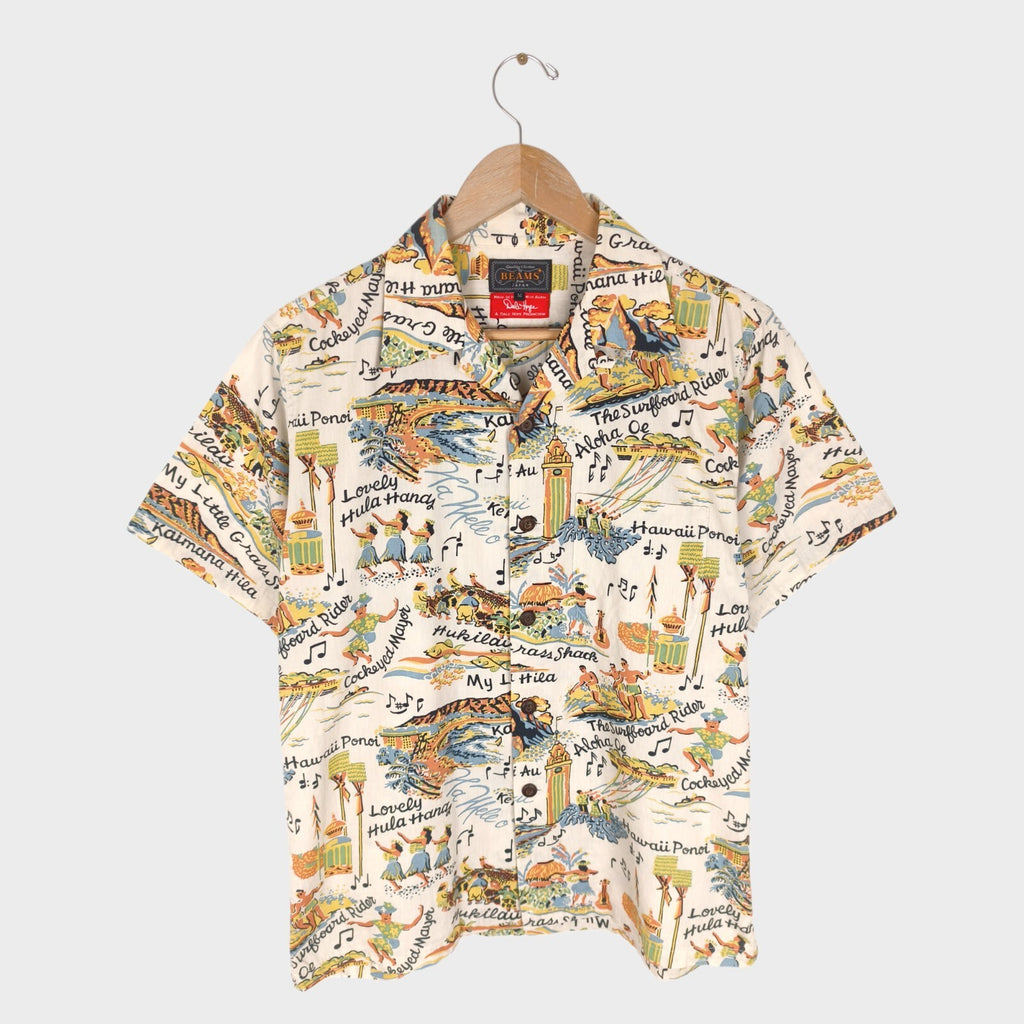 BEAMS PLUS x DALE HOPE Men's Made in USA Hawaiian Print Shirt
