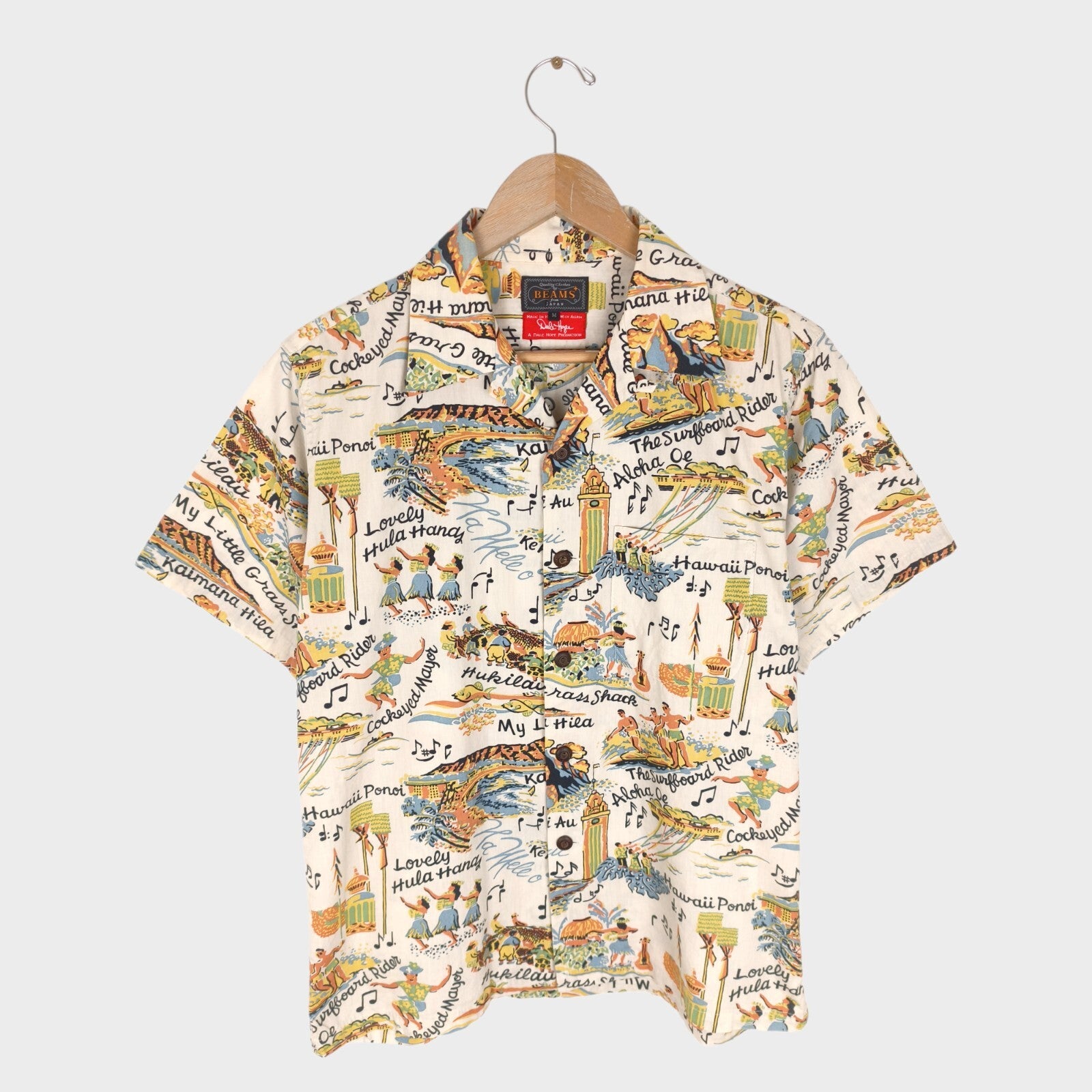 BEAMS PLUS x DALE HOPE Men's Made in USA Hawaiian Print Shirt