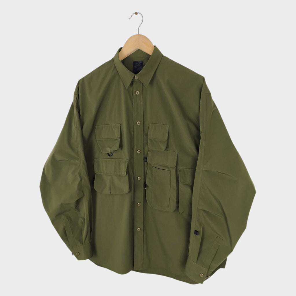 DAIWA PIER39 Men's Olive Green Tech Fishing Angler's Overshirt