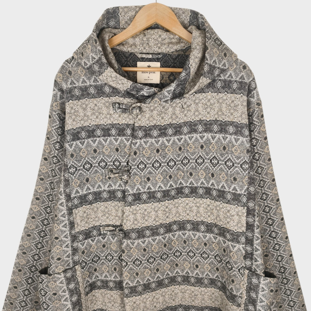 SNOW PEAK Men's Co/Wo Nomad Heavyweight Wool Blend Jacquard Parka Jacket
