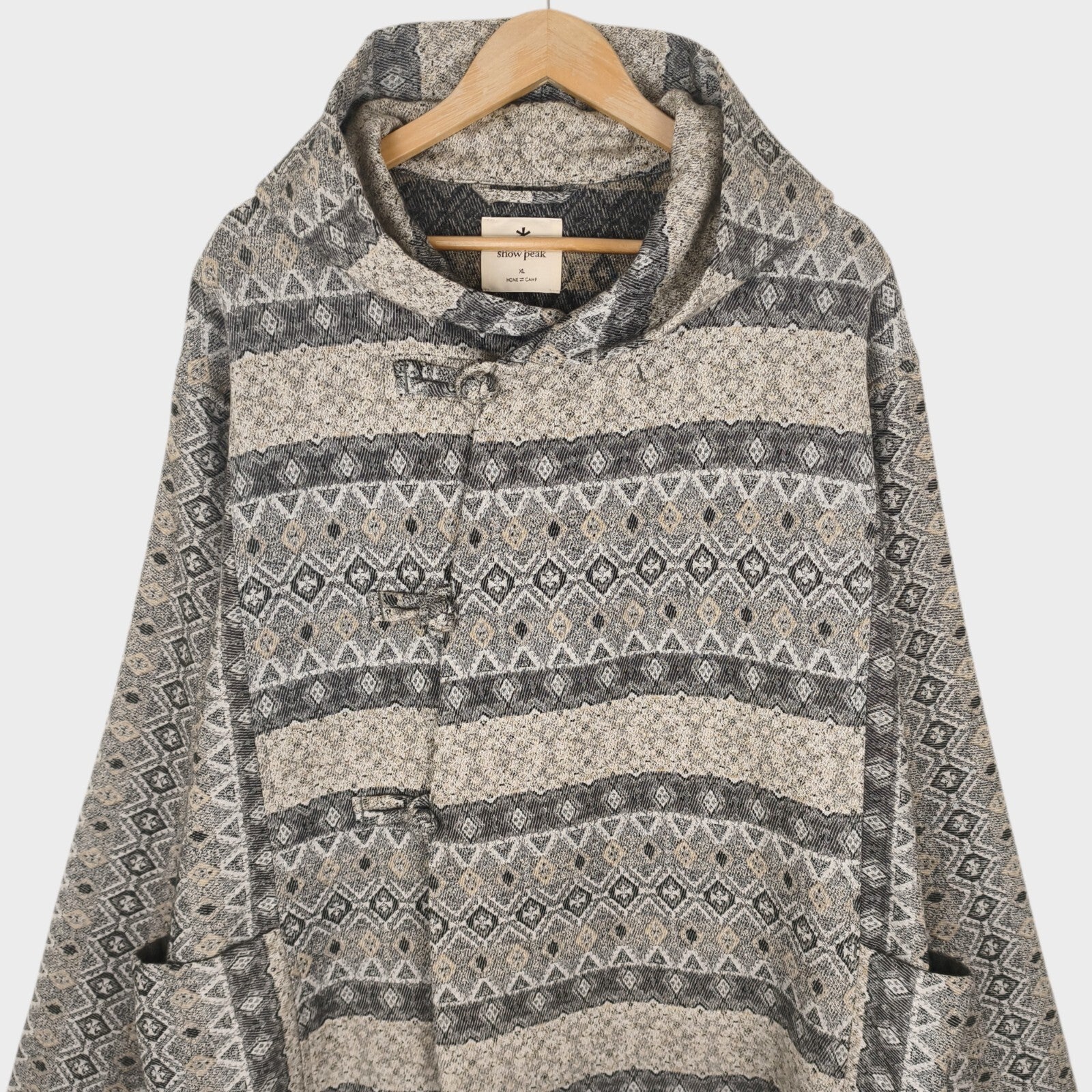 SNOW PEAK Men's Co/Wo Nomad Heavyweight Wool Blend Jacquard Parka Jacket