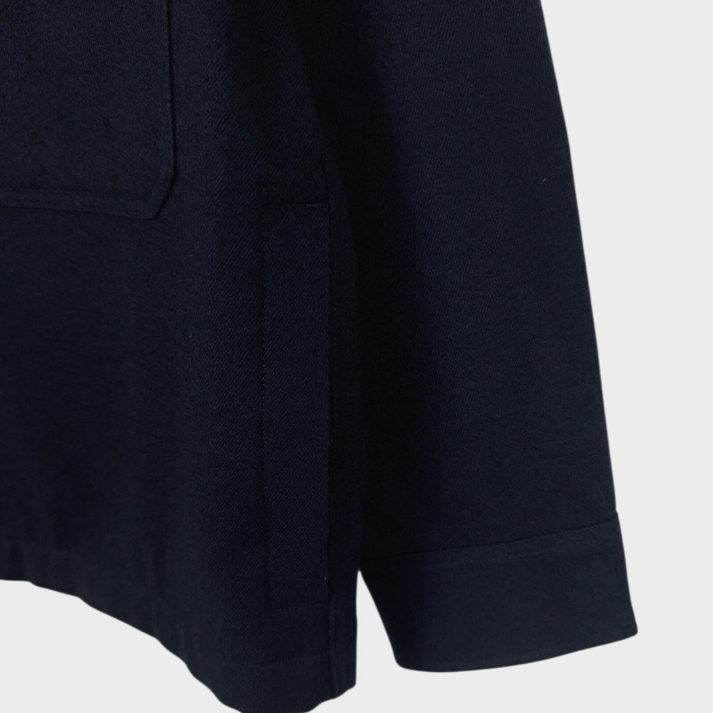 MHL MARGARET HOWELL Men's Navy Blue Wool/Cotton Utility Blouson Jacket