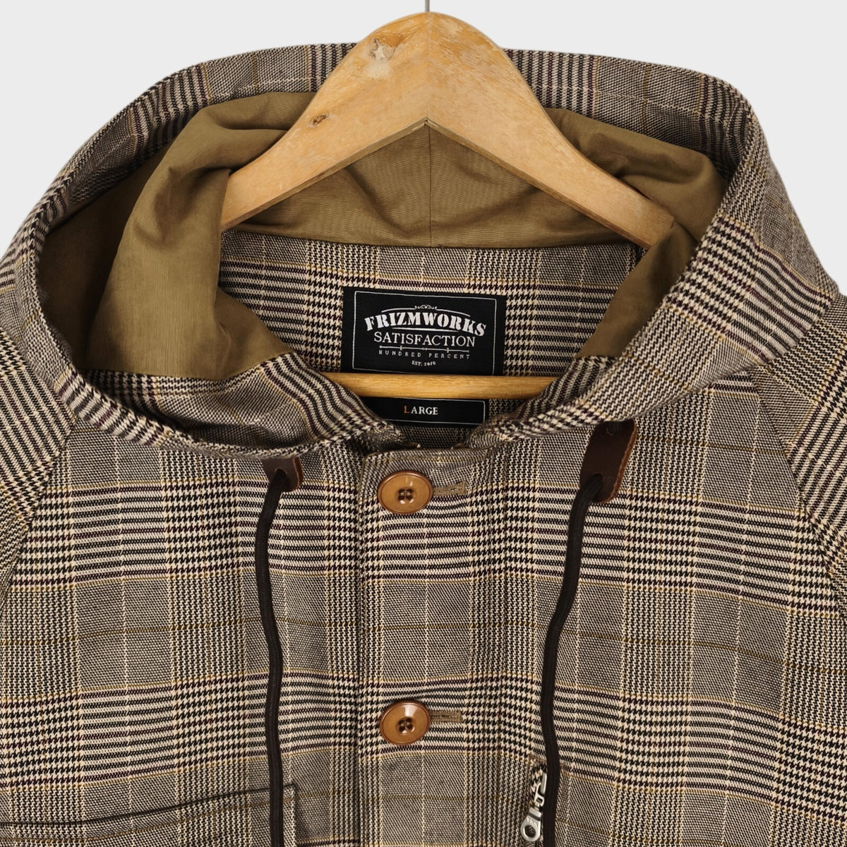 FRIZMWORKS Men's Glencheck Utility Mountain Parka Jacket