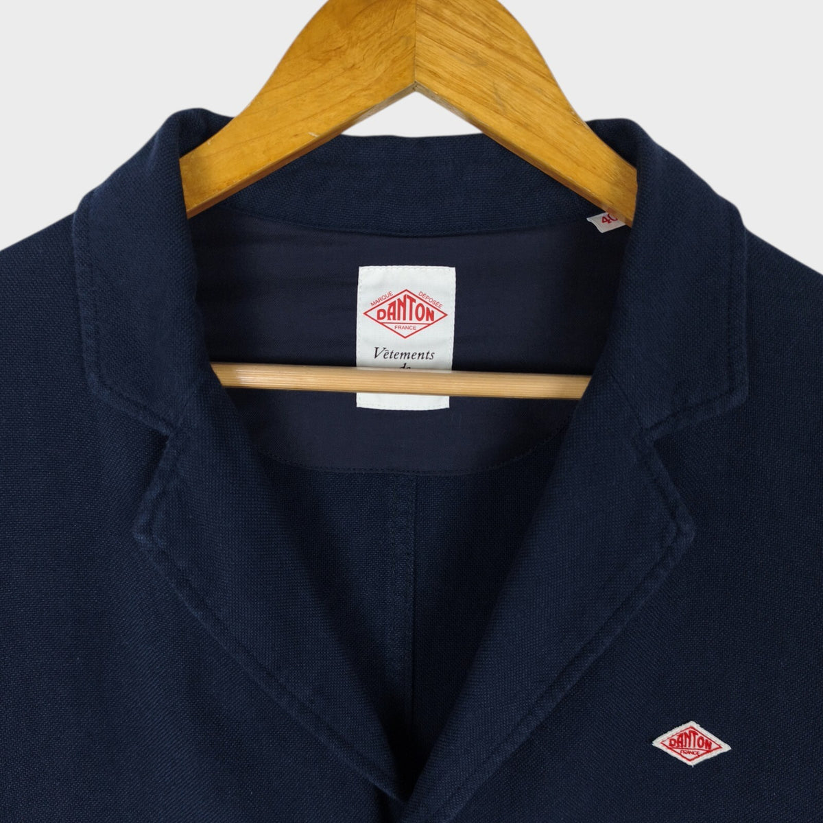 DANTON Men's Navy Blue Made in Japan 100% Cotton Chore Jacket
