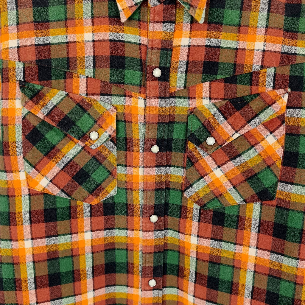 SUGAR CANE Men's Made in Japan Checked Western Flannel Shirt